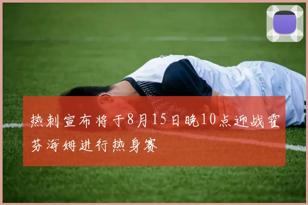 热刺宣布将于8月15日晚10点迎战霍芬海姆进行热身赛